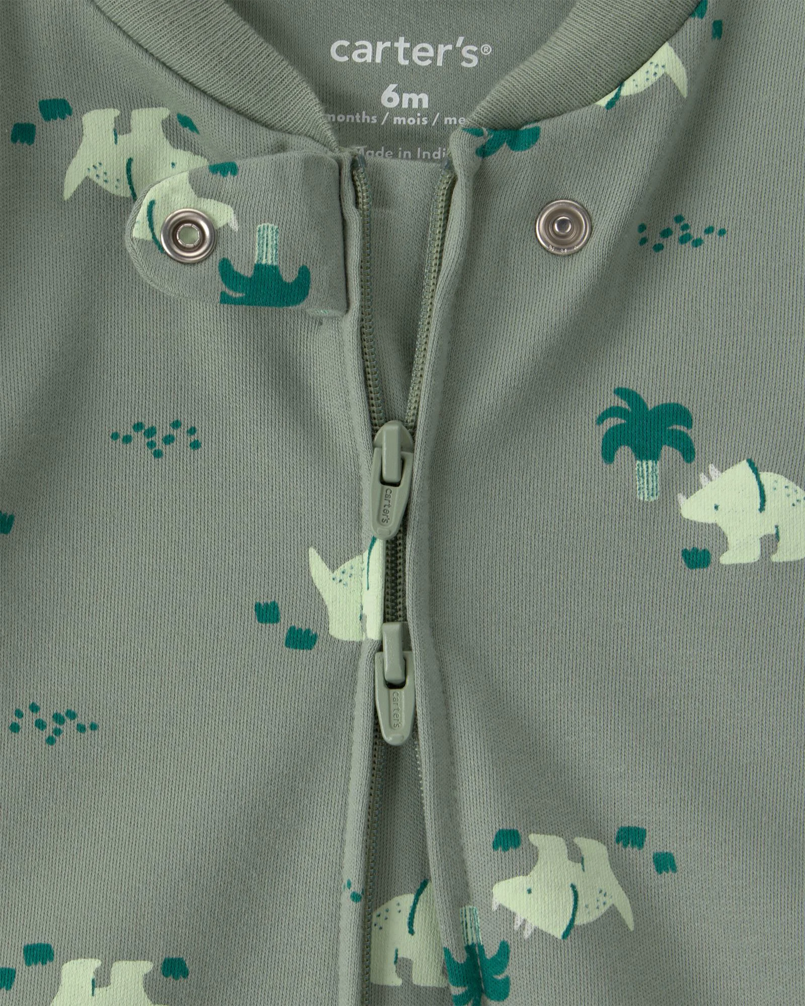 Carter's Pijama din bumbac cu botosei Mini Dino Print foto
