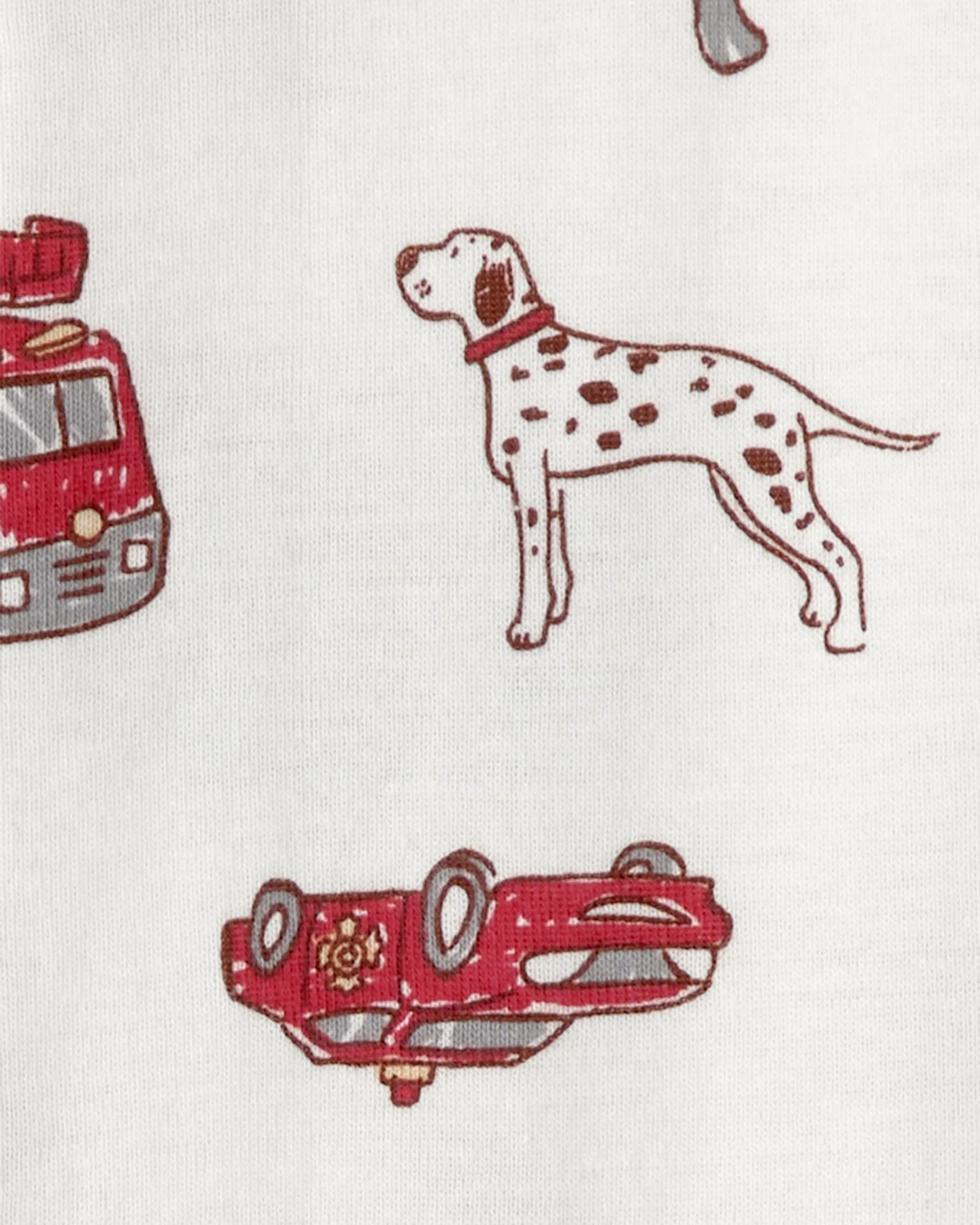 Carter's Pijama din bumbac cu botosei Fire Truck Feet foto