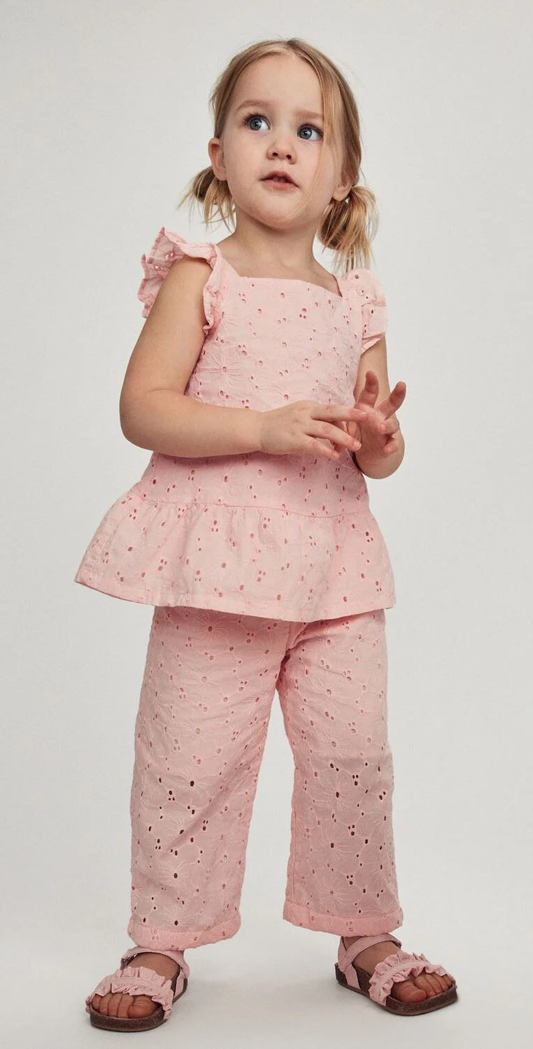 Carter's Хлопковый топ на бретелях Pink Eyelet foto