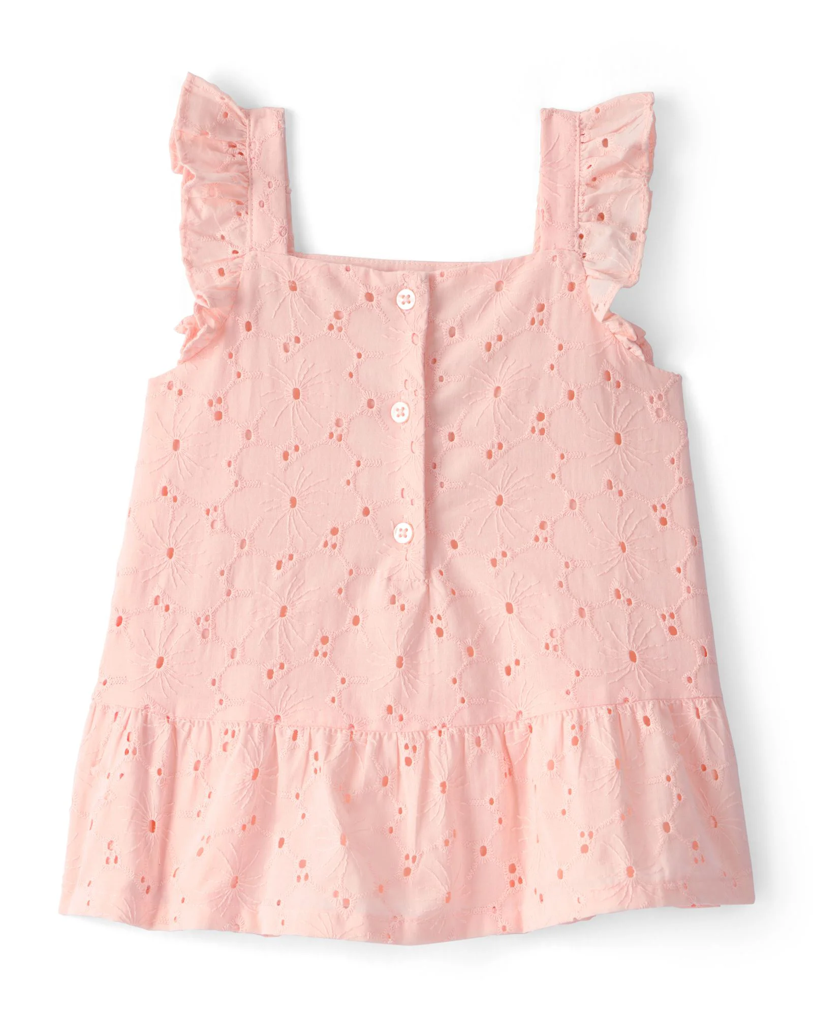 Carter's Хлопковый топ на бретелях Pink Eyelet foto
