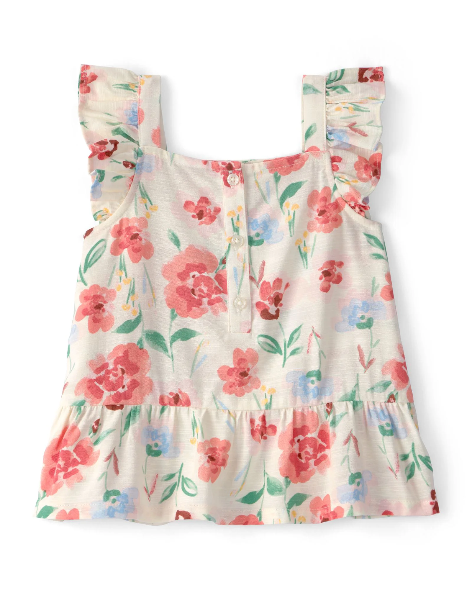 Carter's Top fara maneci Floral Peplum foto