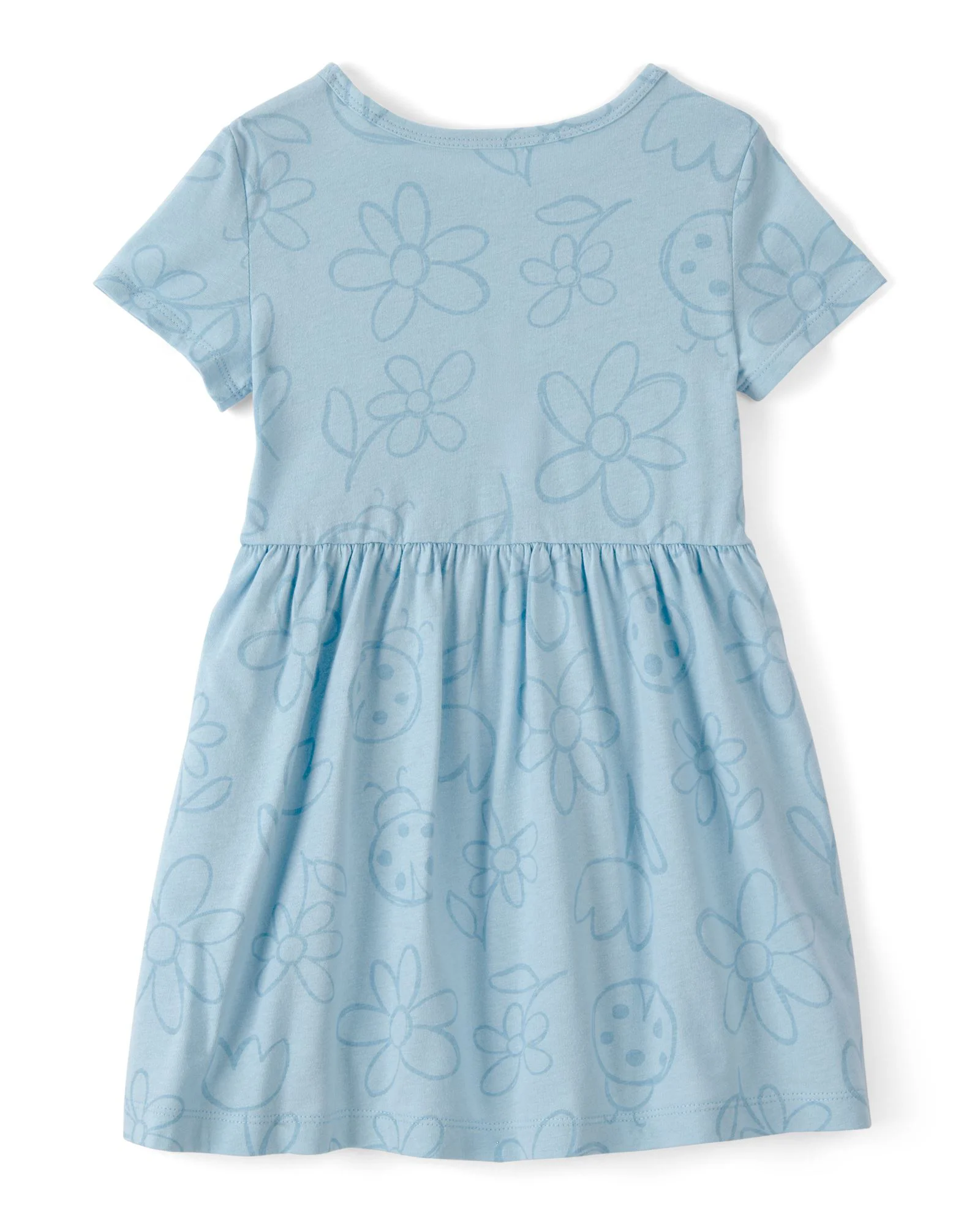 Carter's Хлопковое платье Blue Floral Ladybug foto