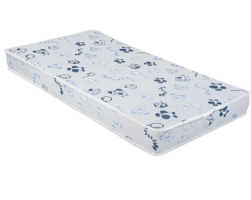 Saltea pentru patut KikkaBoo Memory Comfort Horses Blue, 120x60x12 cm foto