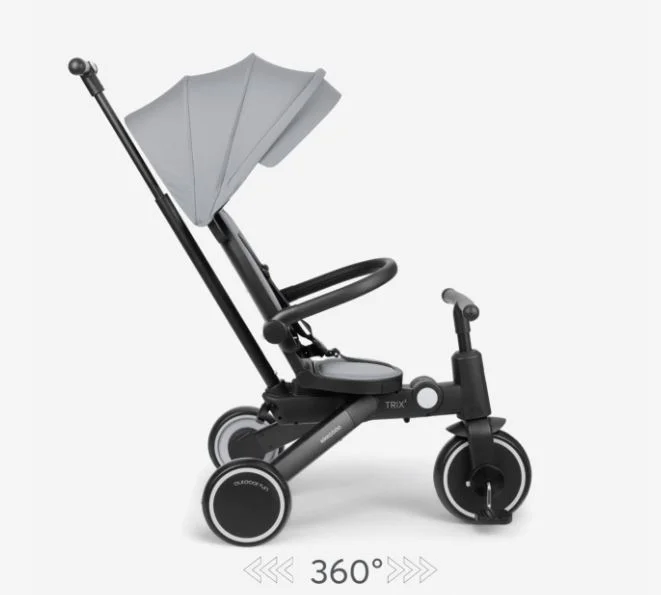 Трехколесный велосипед 8 в 1 KikkaBoo Trix 2 Grey foto