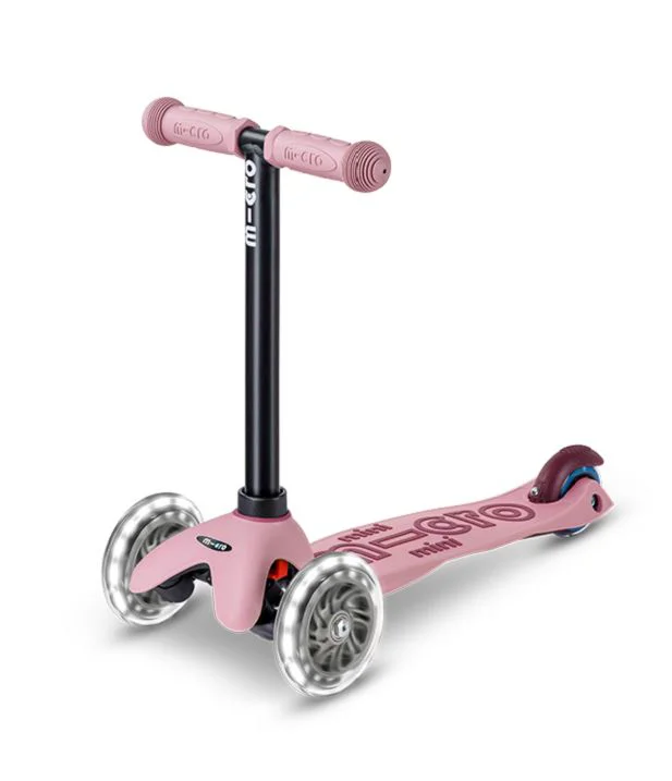 Trotineta 6 in 1 Micro Mini Rock&Go Deluxe LED Dusty Rose foto