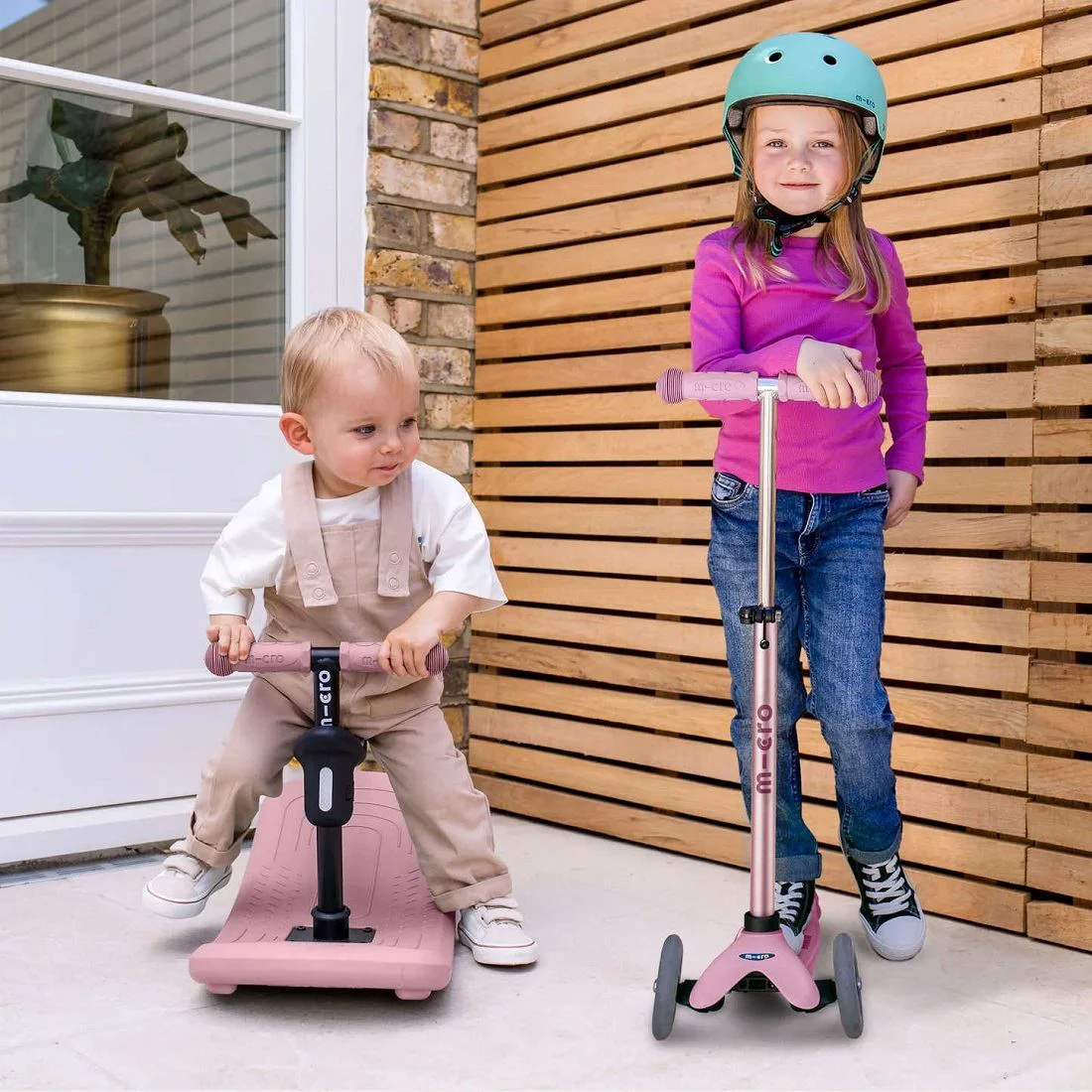 Trotineta 6 in 1 Micro Mini Rock&Go Deluxe LED Dusty Rose foto