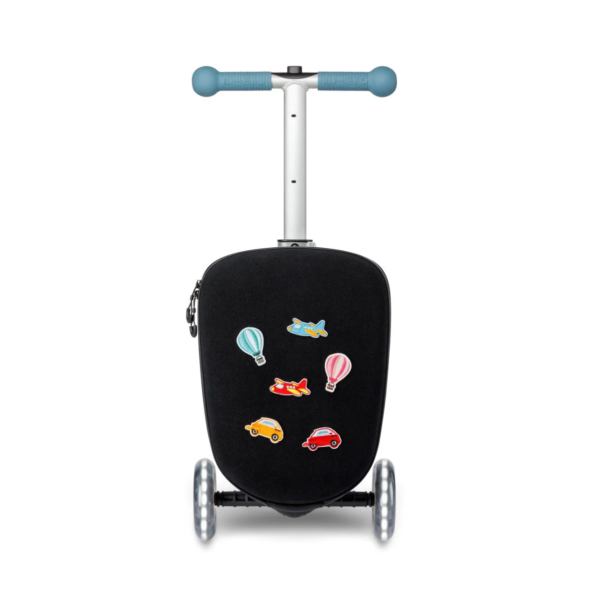 Trotineta Micro Luggage Junior Patch & Play Frosty Blue Limited Edition foto