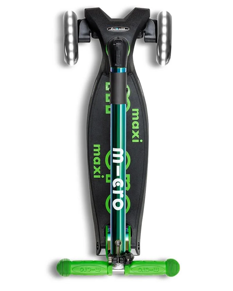 Trotineta Micro Maxi Deluxe Foldable LED Neochrome Green foto