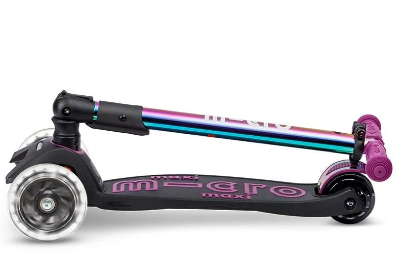 Trotineta Micro Maxi Deluxe Foldable LED Neochrome Purple foto