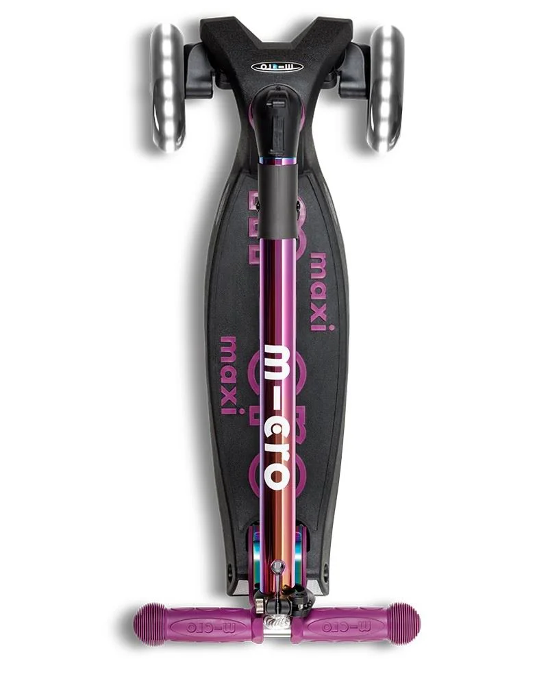 Trotineta Micro Maxi Deluxe Foldable LED Neochrome Purple foto