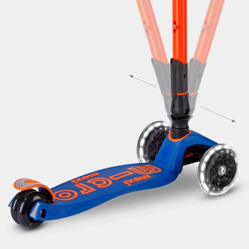 Самокат Micro Maxi Deluxe Foldable Neon LED Blaze Orange foto