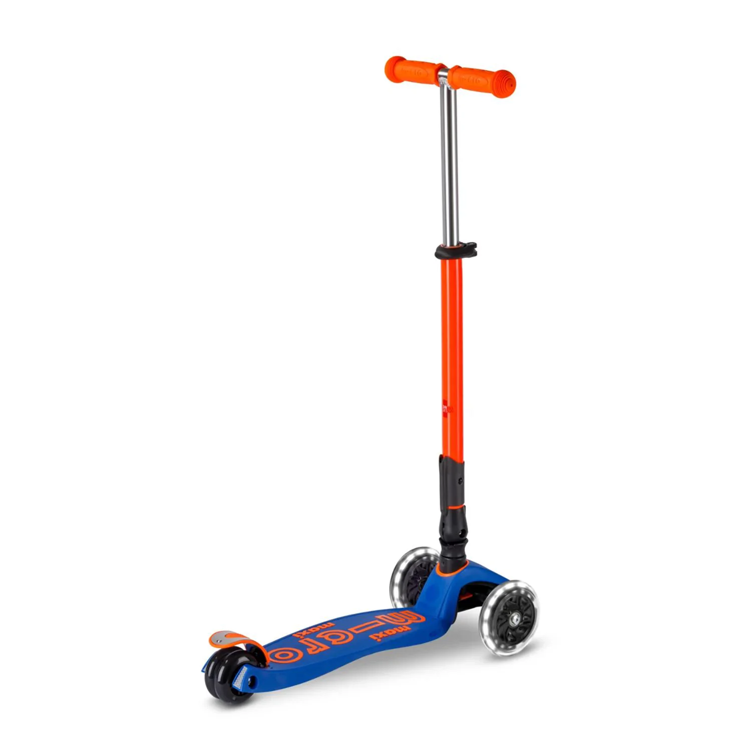 Самокат Micro Maxi Deluxe Foldable Neon LED Blaze Orange foto