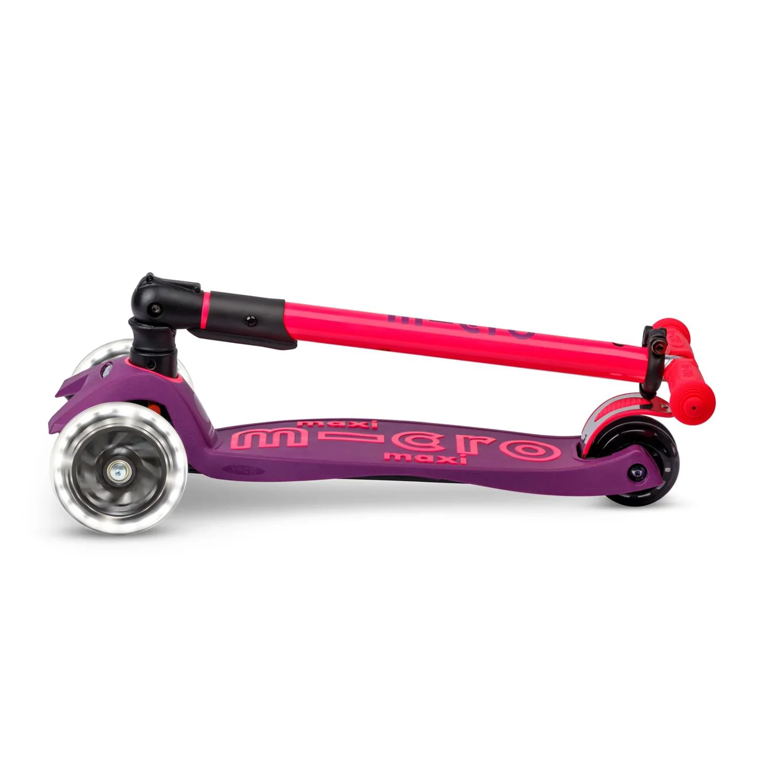 Trotineta pliabila Micro Maxi Deluxe Foldable Neon LED Ultra Pink foto
