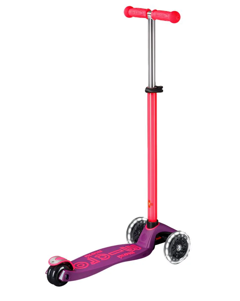 Trotineta Micro Maxi Deluxe Neon LED Ultra Pink foto