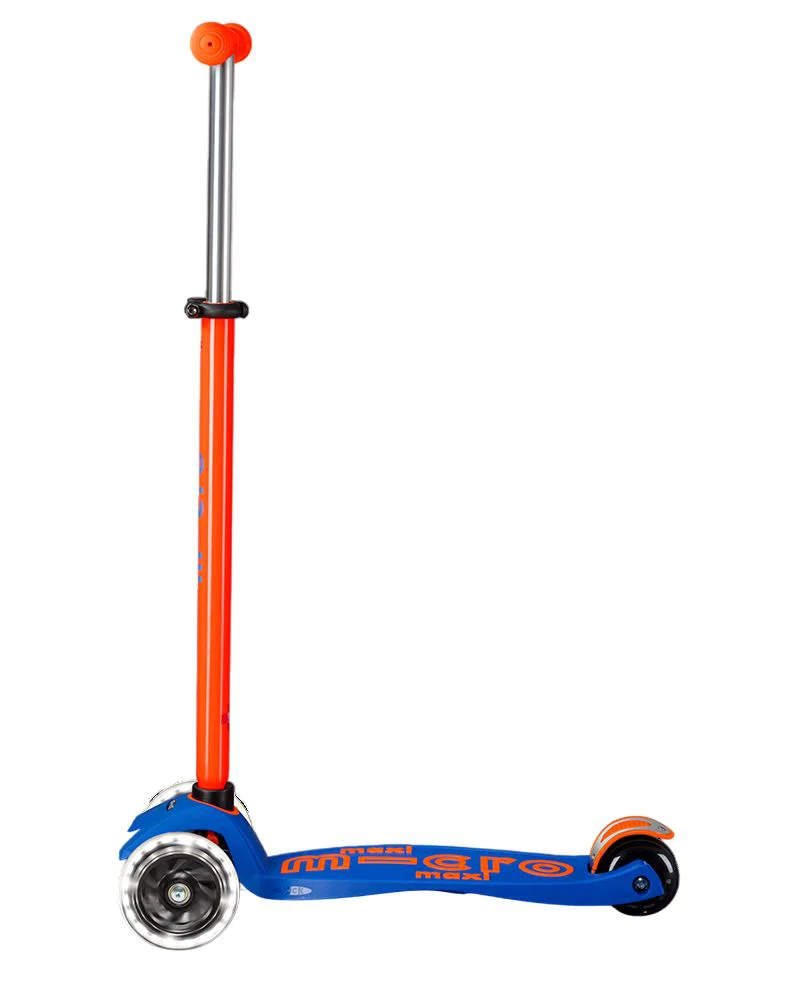 Trotineta Micro Maxi Deluxe Neon LED Blaze Orange foto