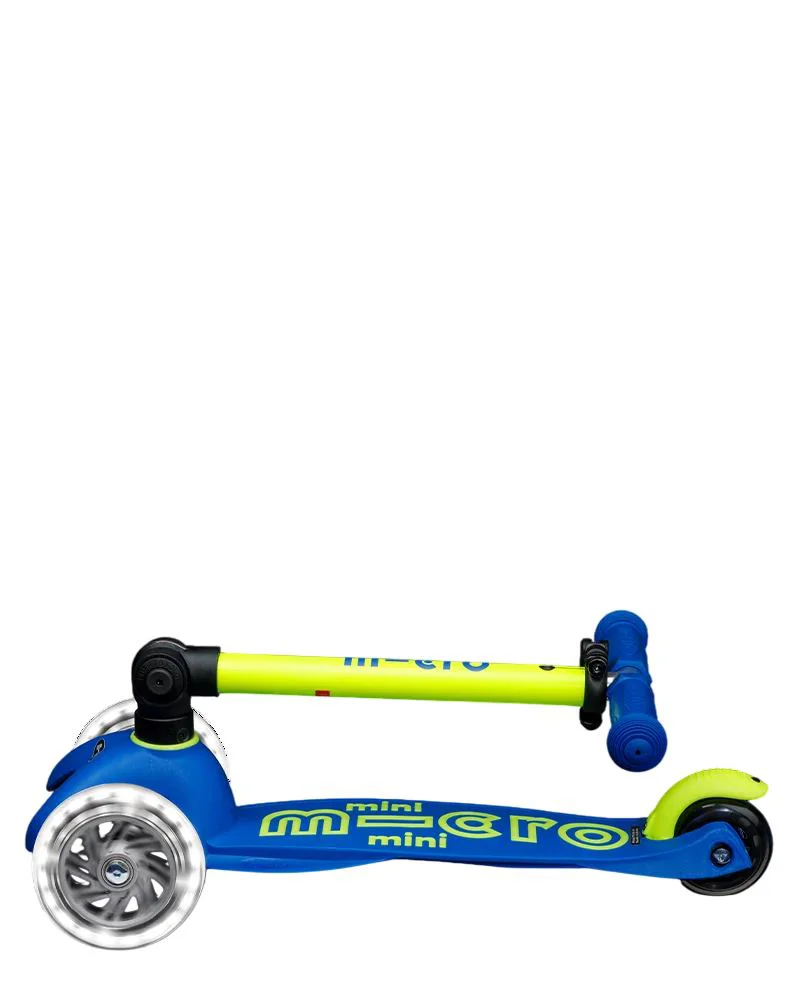 Самокат Micro Mini Deluxe Foldable Neon LED Canary Yellow foto