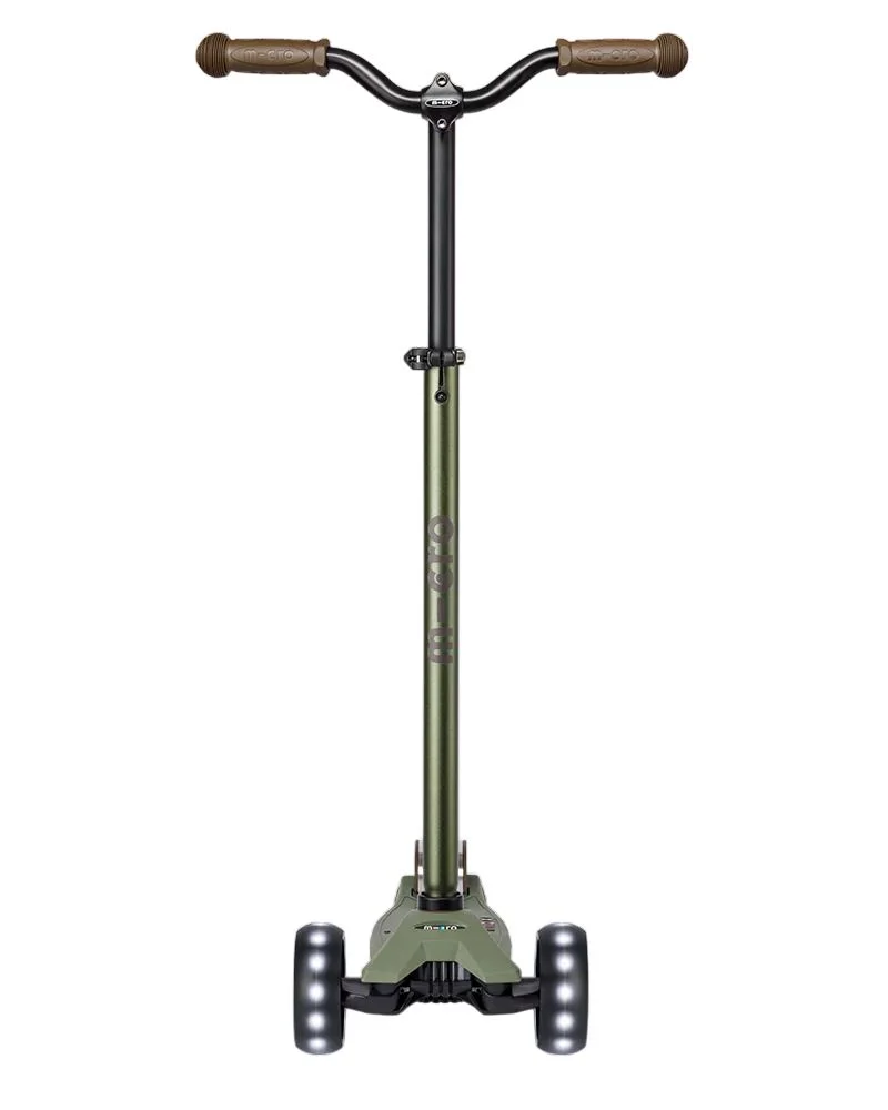 Trotineta Micro Maxi Deluxe Pro LED Olive Green foto