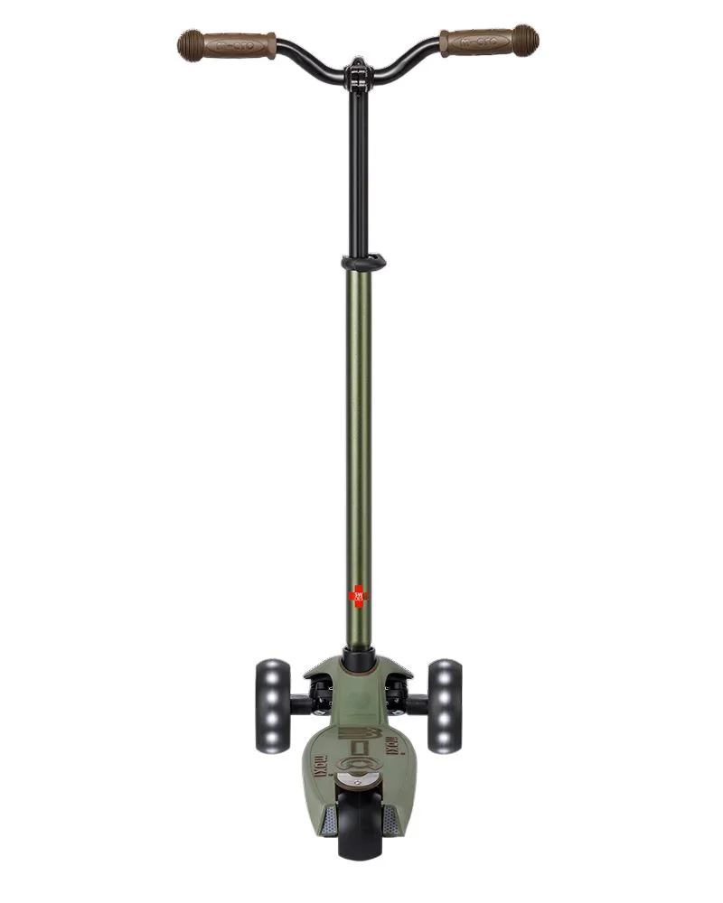 Trotineta Micro Maxi Deluxe Pro LED Olive Green foto