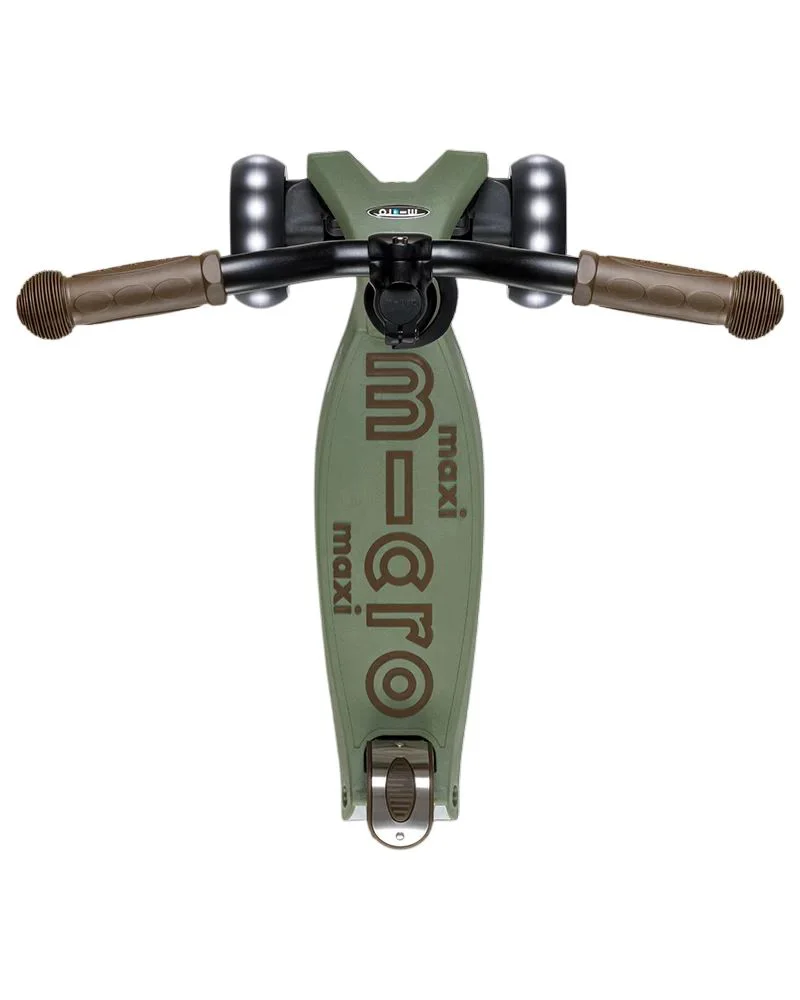 Trotineta Micro Maxi Deluxe Pro LED Olive Green foto