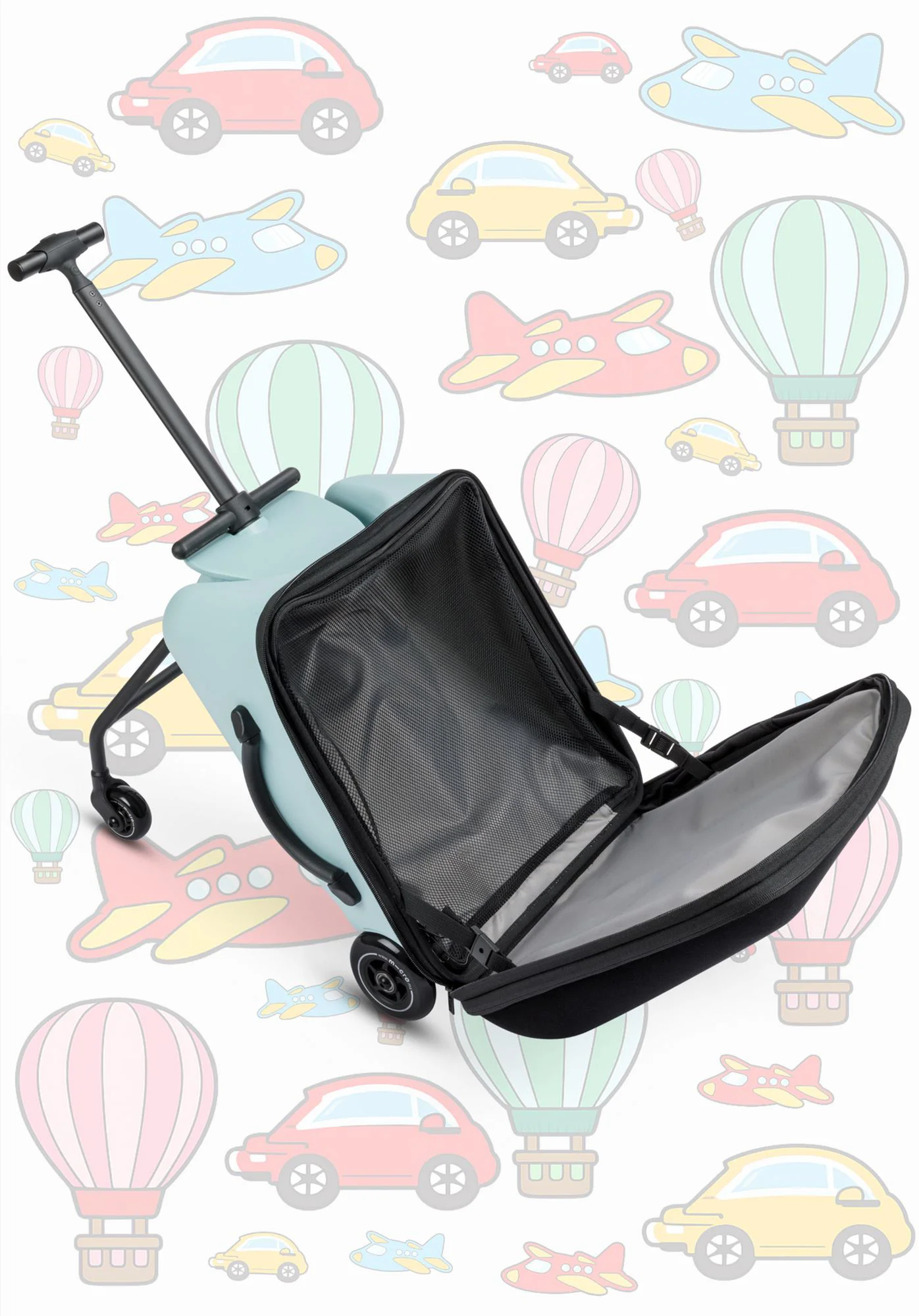 Troller Micro Ride On Luggage Eazy Frosty Blue Limited Edition foto