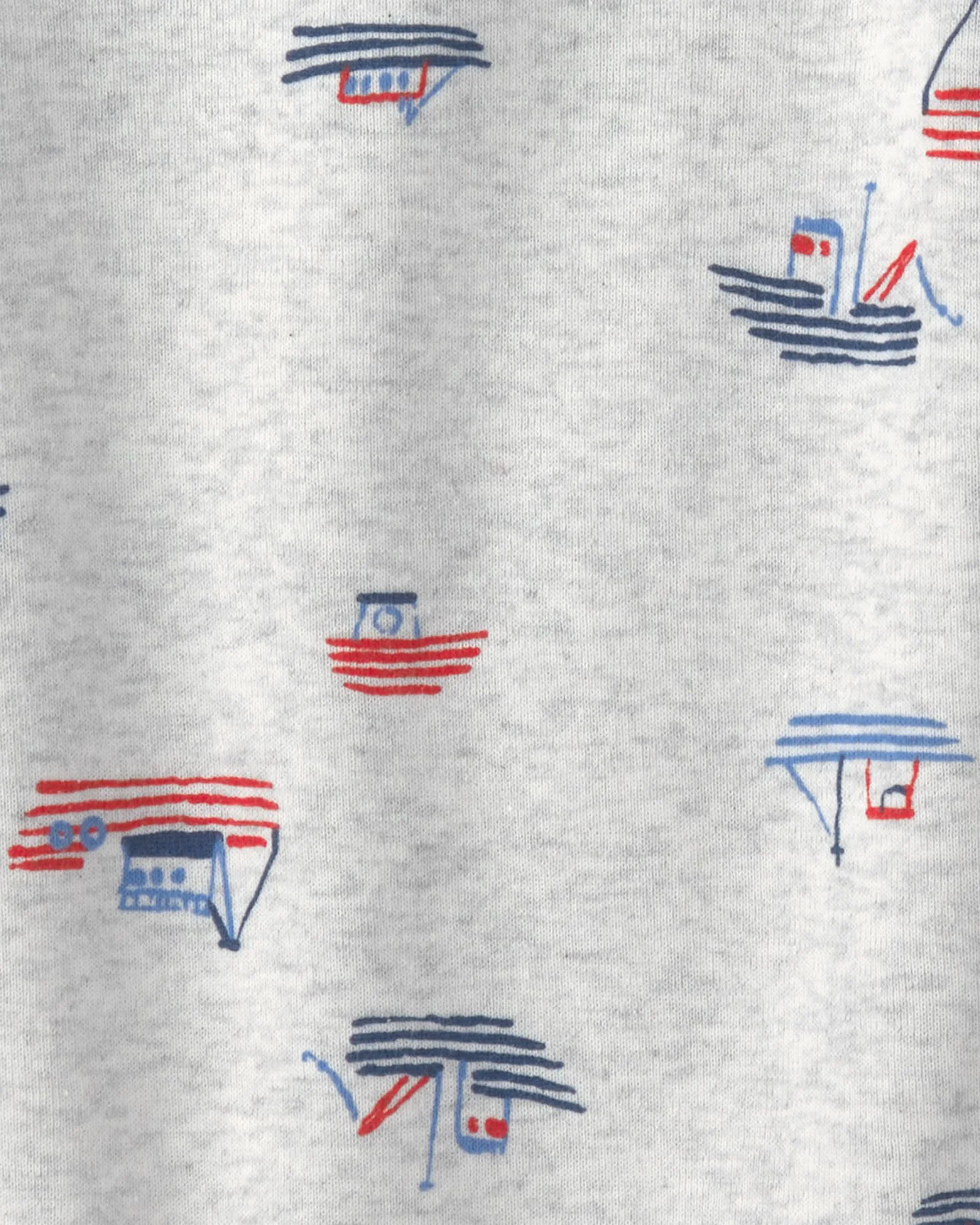 Carter's Set 4 body cu maneca lunga Anchor Stripe Boat foto