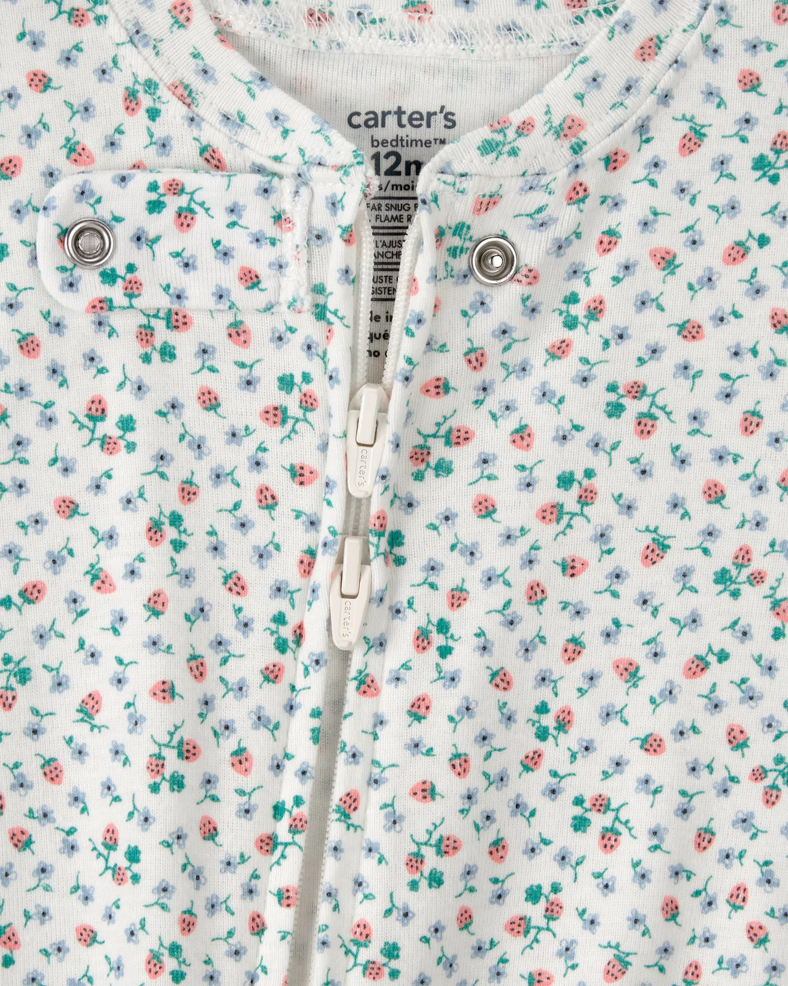 Carter's Pijama din bumbac cu botosei Strawberry foto