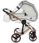Carucior 2 in 1 Junama Fluo Line v3 indyvidual Alb-roz foto