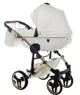Carucior 2 in 1 Junama Fluo Line v3 indyvidual Alb-auriu foto