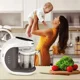 Aparat de gatit cu aburi Neno Cibo cu blender Alb foto