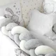 Комплект постельного белья Pernamea Коса Зайчик Серый для детской кроватки (8 предметов), 120x60 см foto