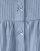 Carter's Salopeta scurta Blue Solid Drop Needle foto
