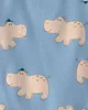 Carter's Salopeta scurta cu imprimeu Blue Hippo foto