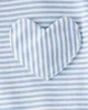Carter's Set 2 piese Blue Stripe Heart - body si pantaloni din bumbac foto