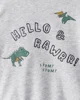 Carter's Set 2 piese Hello and Rawr Dino - body si pantaloni foto