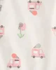 Carter's Set 3 piese Pink Stripes Ice Cream - tricou, body si pantaloni scurti foto