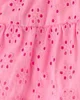 Carter's Set 2 piese Pink Eyelet Ice Cream - tricou si pantaloni scurti din bumbac foto