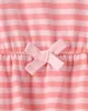 Carter's Хлопковое платье-боди Pink Stripe Jersey foto