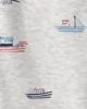 Carter's Salopeta scurta Gray Sailboat Print foto