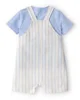 Carter's Set 2 piese Overall Vertical Stripe - tricou si salopeta foto