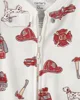 Carter's Pijama din bumbac cu botosei Fire Truck Feet foto