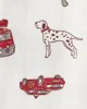 Carter's Pijama din bumbac cu botosei Fire Truck Feet foto