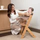 Деревянный стульчик для кормления KikkaBoo Nordy Dark Grey foto