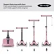 Trotineta 6 in 1 Micro Mini Rock&Go Deluxe LED Dusty Rose foto