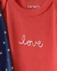 Carter's Set 4 body cu maneca lunga Sea Dot Heart foto