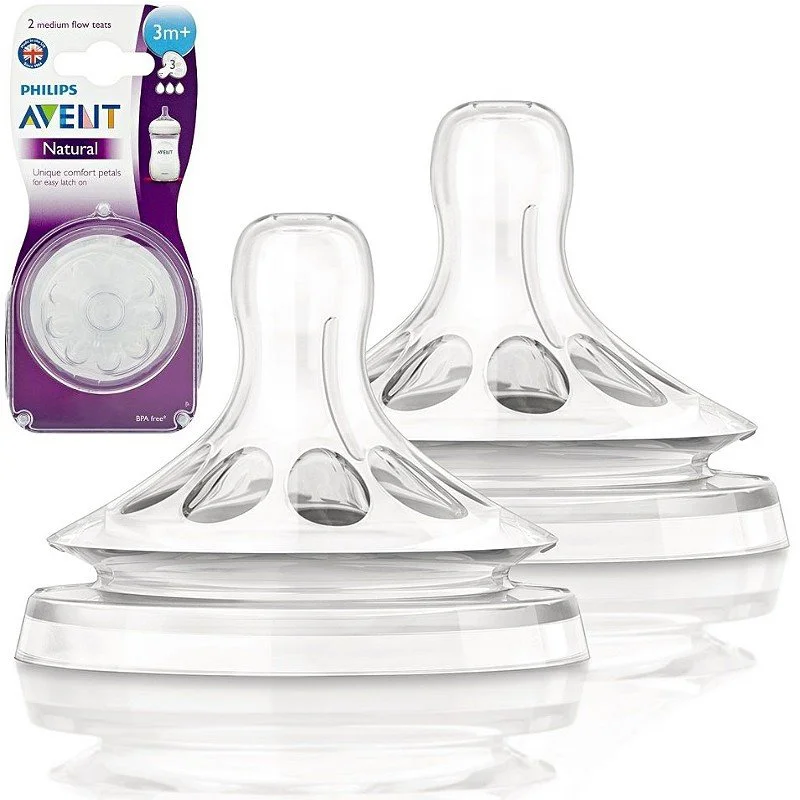 Соски Philips AVENT Natural, 2 шт., средний поток (3+ мес.) foto