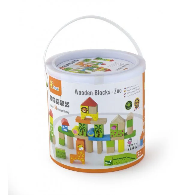 Деревянный конструктор Viga Toys Zoo, 50 деталей foto