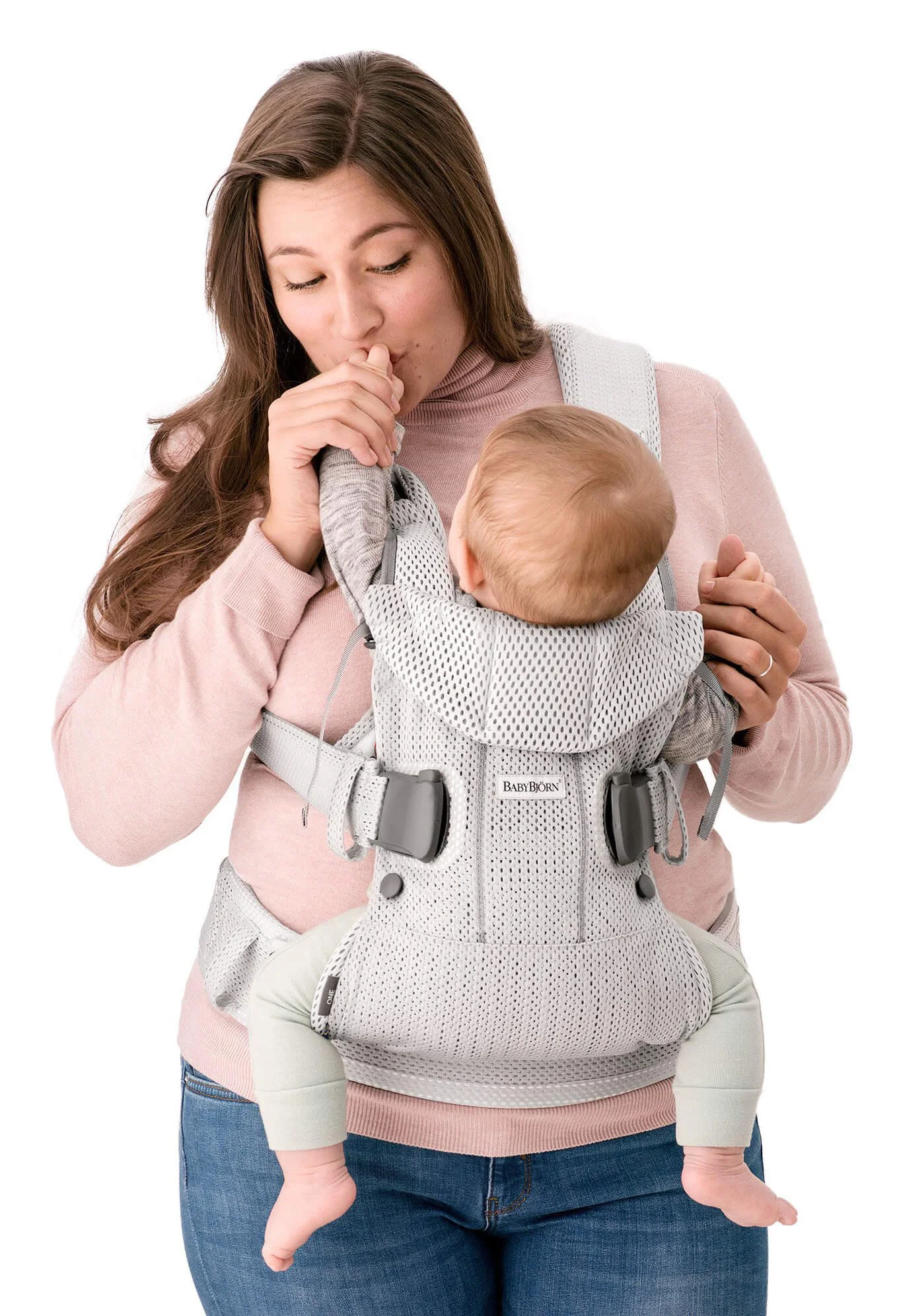 Анатомический рюкзак-кенгуру BabyBjorn One Air Anthracite, 3D Mesh