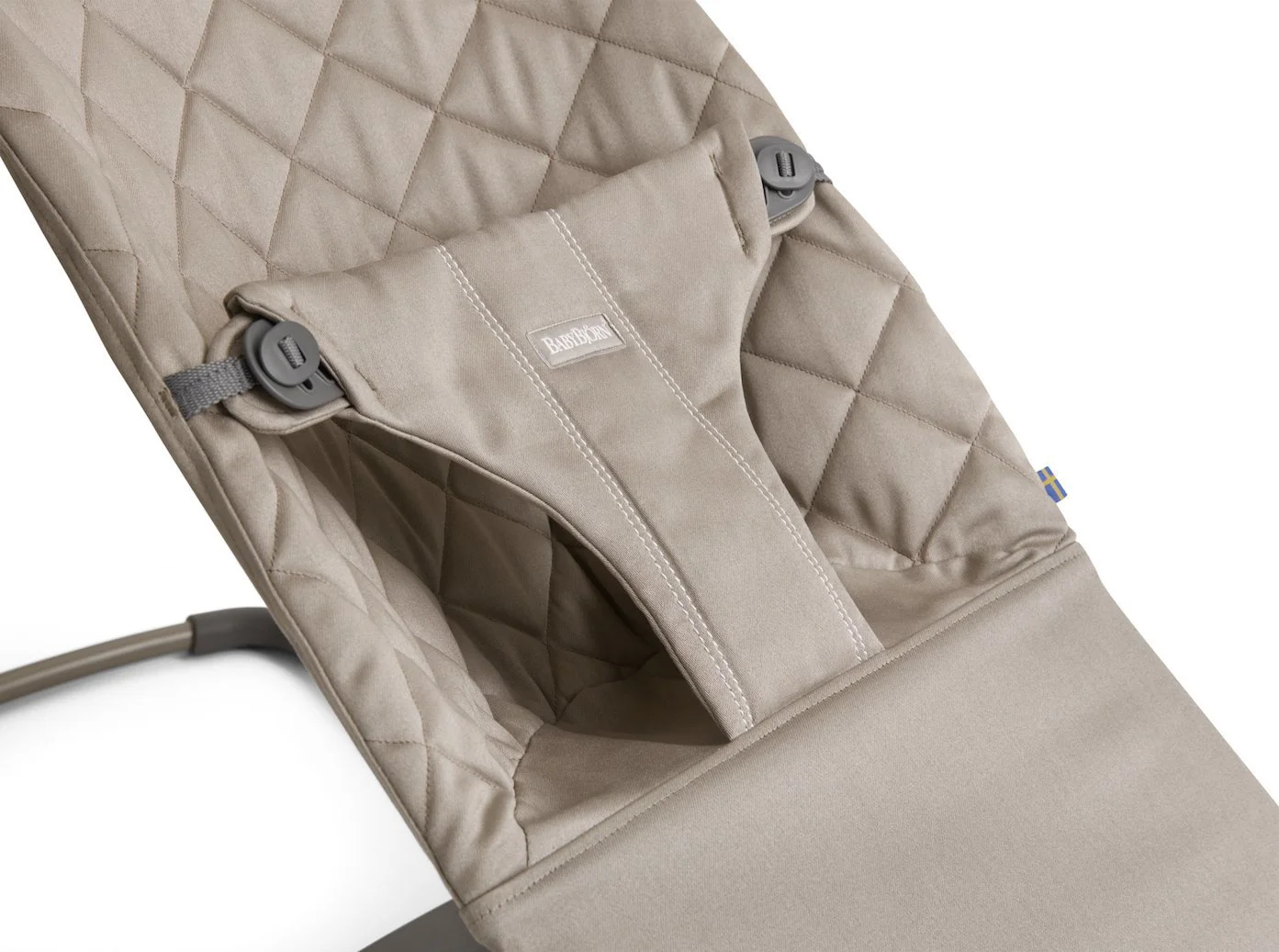 Кресло-шезлонг BabyBjorn Bliss Sand Grey, хлопок