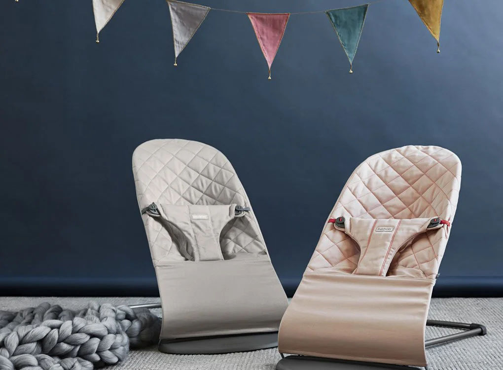 Кресло-шезлонг BabyBjorn Bliss Sand Grey, хлопок