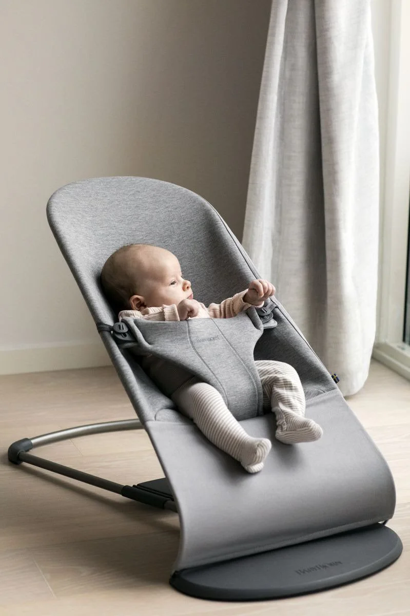 Кресло-шезлонг BabyBjorn Bliss Light Grey, 3D Jersey